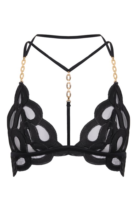 Шелковый бюстгальтер с треугольными чашками LIVY 655542205 Чёрный 655542205