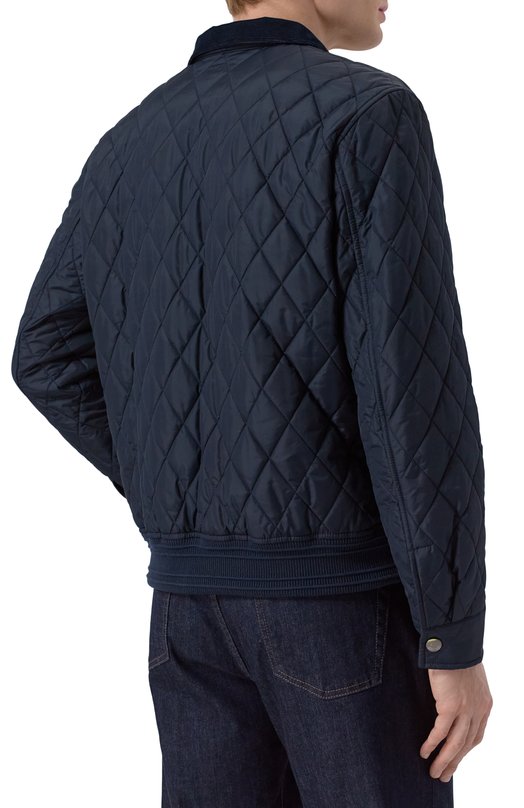 Утепленный бомбер Burberry 8110186 Синий  8110186 Фото 4