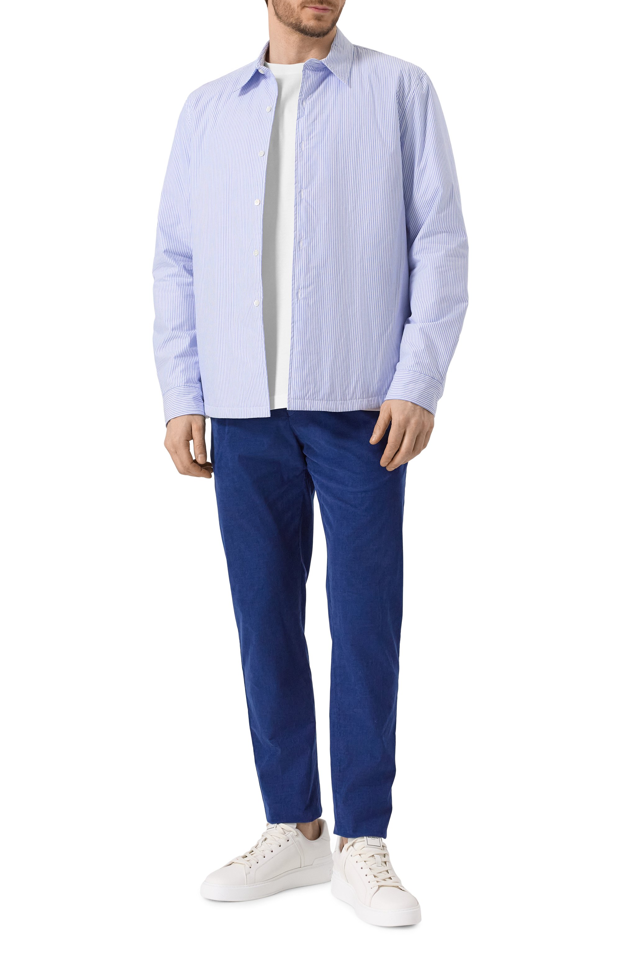 Хлопковая куртка-рубашка HERNO голубого цвета по цене 48800 руб., арт. GI000512U/13255, фото 2 Хлопковая куртка-рубашка HERNO, арт. GI000512U/13255, фото 2