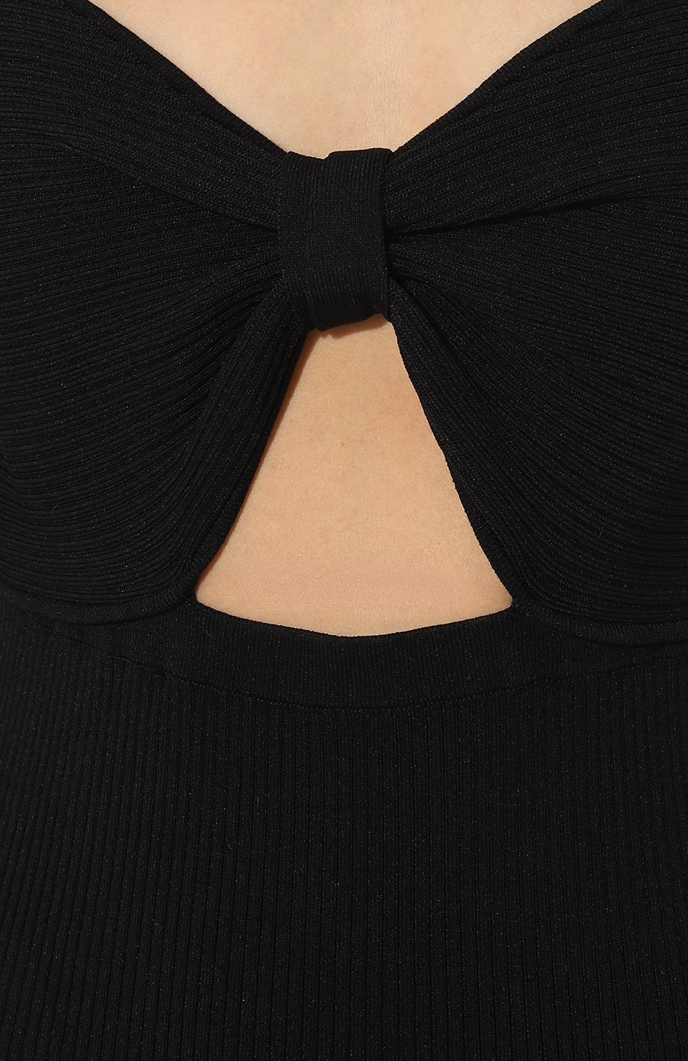 Платье из вискозы SELF-PORTRAIT черного цвета по цене 66950 руб., арт. PF22-058S, фото 5 Платье из вискозы SELF-PORTRAIT, арт. PF22-058S, фото 5