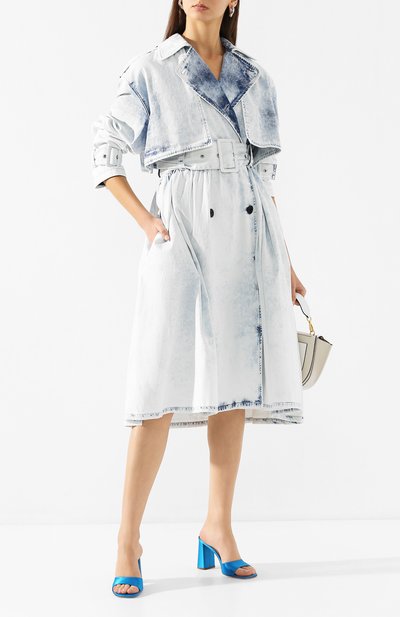 Джинсовый тренч MSGM голубого цвета по цене 107000 руб., арт. 2841MDC40L 207237, фото 2 Джинсовый тренч MSGM, арт. 2841MDC40L 207237, фото 2
