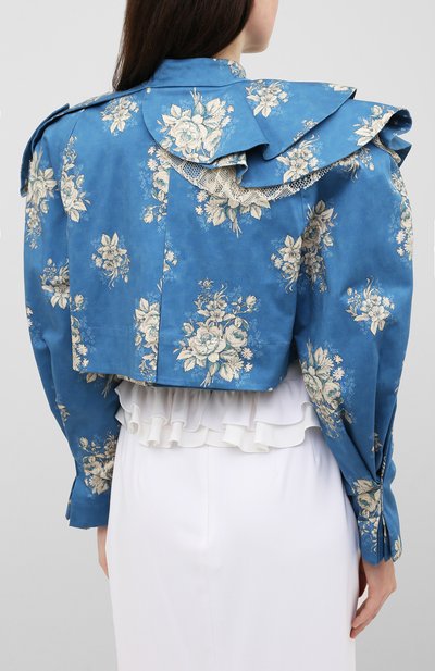 Жакет ULYANA SERGEENKO синего цвета по цене 149500 руб., арт. GBT002SS20P (0201т20), фото 4 Жакет ULYANA SERGEENKO, арт. GBT002SS20P (0201т20), фото 4