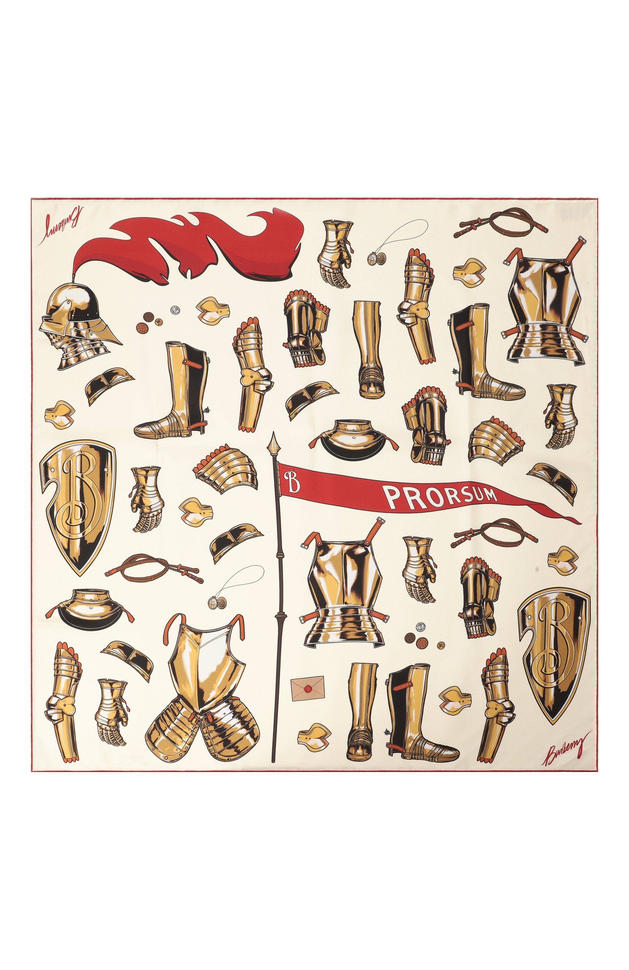 Шелковый платок BURBERRY, арт. 8112314, фото 4