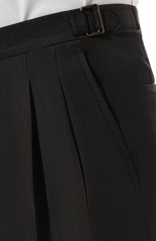 Брюки изо льна и шелка Corneliani 934L21-9314102 Коричневый  934L21-9314102 Фото 5