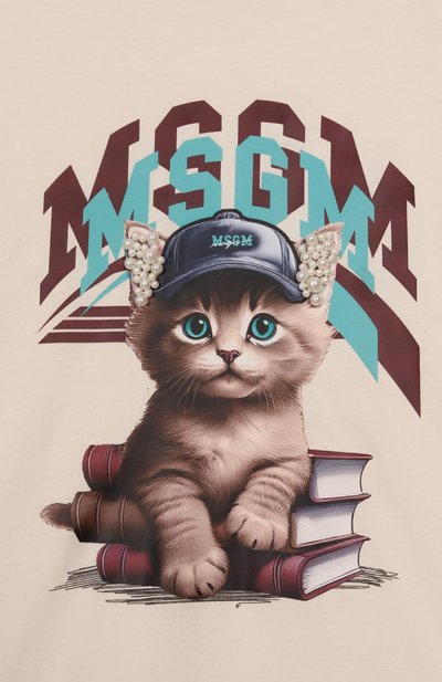 Хлопковая футболка MSGM KIDS, арт. F5MSJGTH120, фото 3