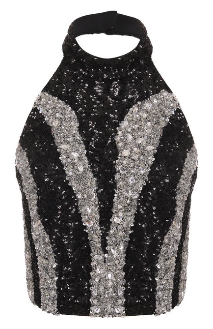 Женский топ с отделкой пайетками BALMAIN, арт. FF0AB505/PD22