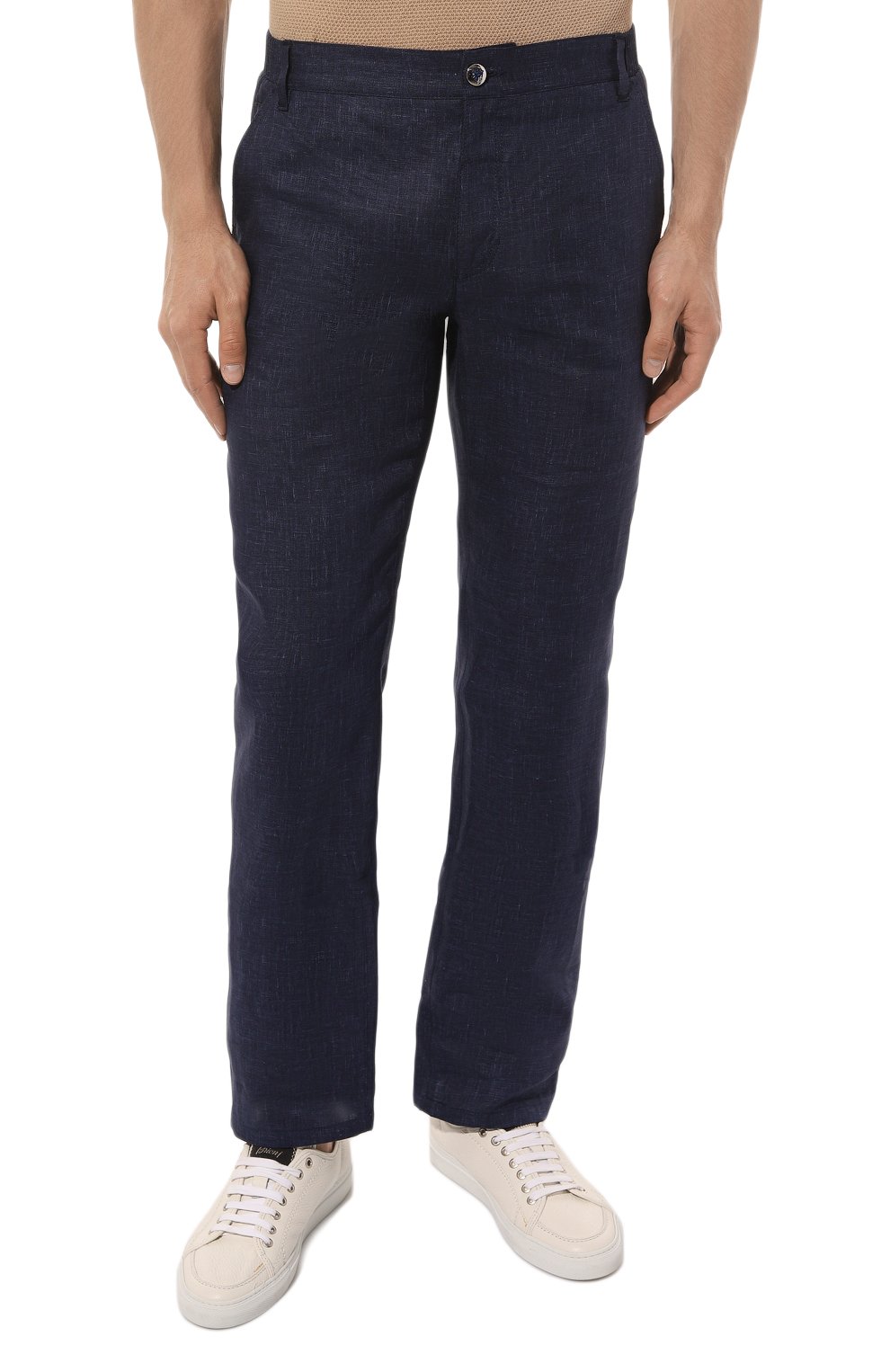 Льняные брюки ZILLI темно-синего цвета по цене 141500 руб., арт. M0Z-D0180-LIN01/R001, фото 3 Льняные брюки ZILLI, арт. M0Z-D0180-LIN01/R001, фото 3