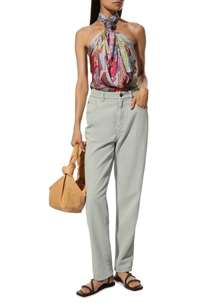 Шелковый платок orchid’s trip to moscow RADICAL CHIC синего цвета по цене 25480 руб., арт. 250977.23.03, фото 2 Шелковый платок orchid’s trip to moscow RADICAL CHIC, арт. 250977.23.03, фото 2