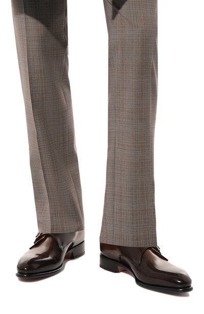 Кожаные монки carter SANTONI темно-коричневого цвета по цене 99450 руб., арт. MCCG18710MC1HSC2T50, фото 3 Кожаные монки carter SANTONI, арт. MCCG18710MC1HSC2T50, фото 3