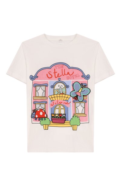 Хлопковая футболка STELLA MCCARTNEY, арт. TY8A11