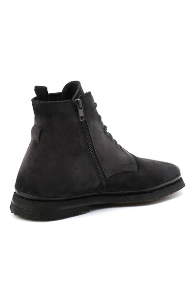 Замшевые ботинки ALEXANDER HOTTO темно-серого цвета по цене 44750 руб., арт. 58045/T0M/SENS0RY, фото 4 Замшевые ботинки ALEXANDER HOTTO, арт. 58045/T0M/SENS0RY, фото 4