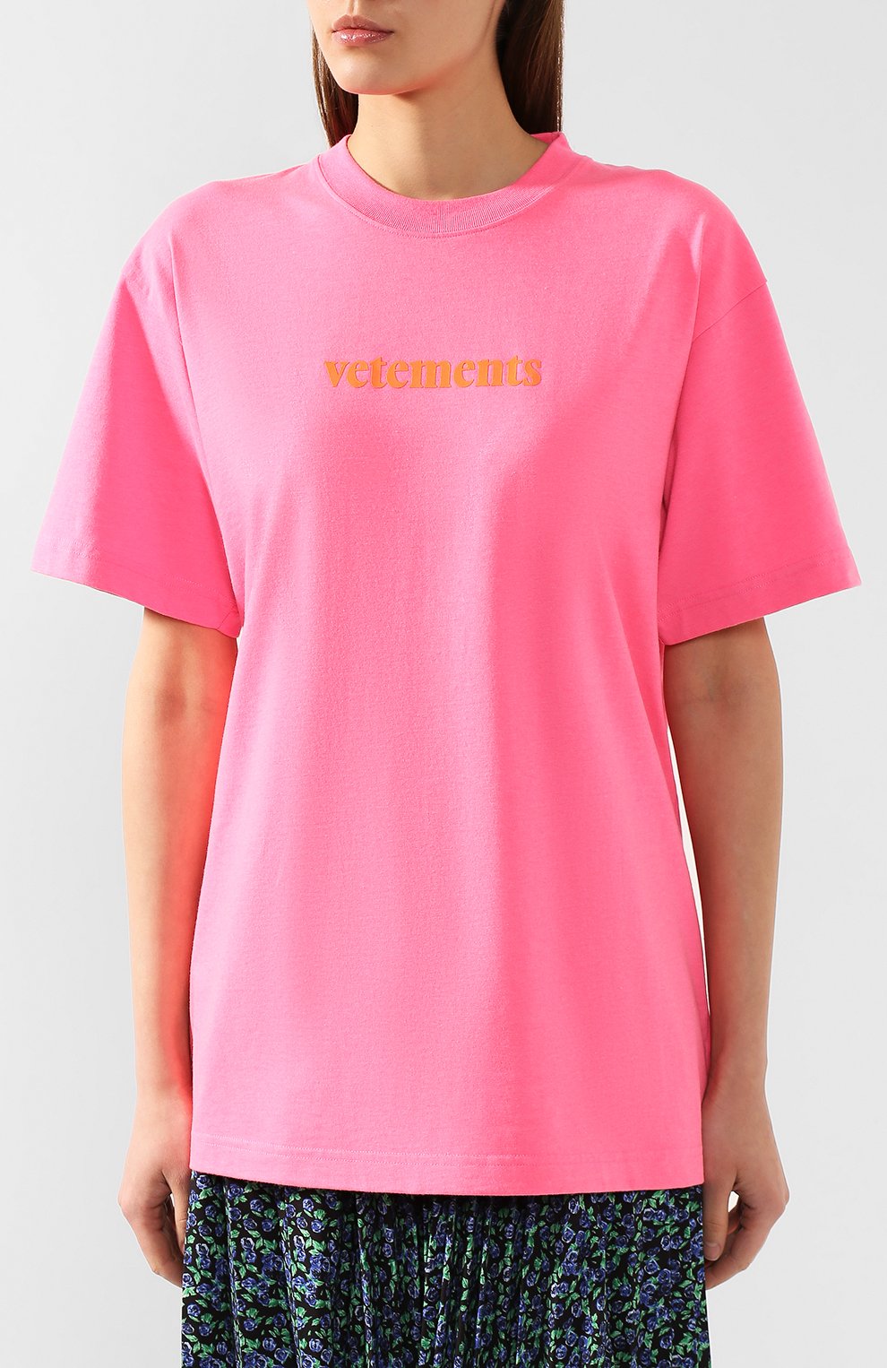 Футболка VETEMENTS, арт. SS20TR305 1610/W/FLU0 PINK, фото 3