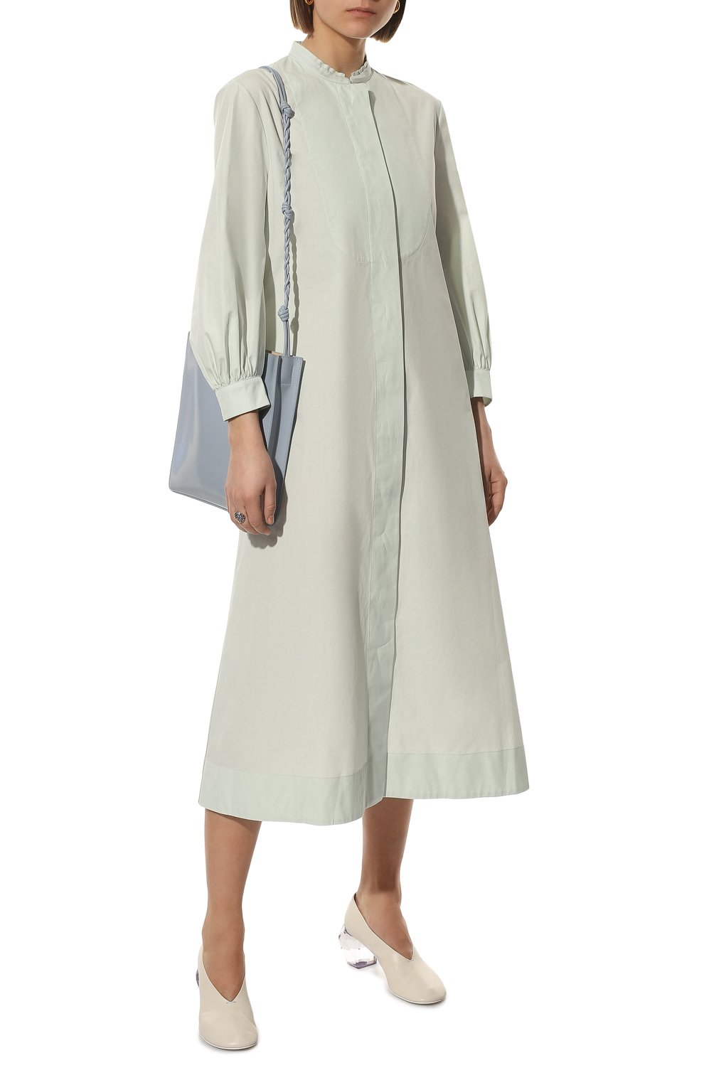 Хлопковое платье JIL SANDER, арт. JSPU500606-WU245200, фото 2