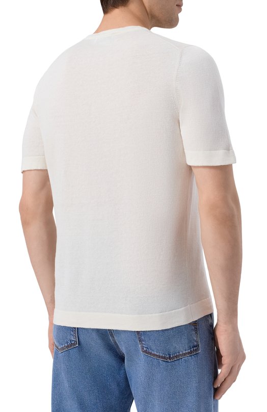 Джемпер изо льна и хлопка Gran Sasso 57140/18637 Белый  57140/18637 Фото 4