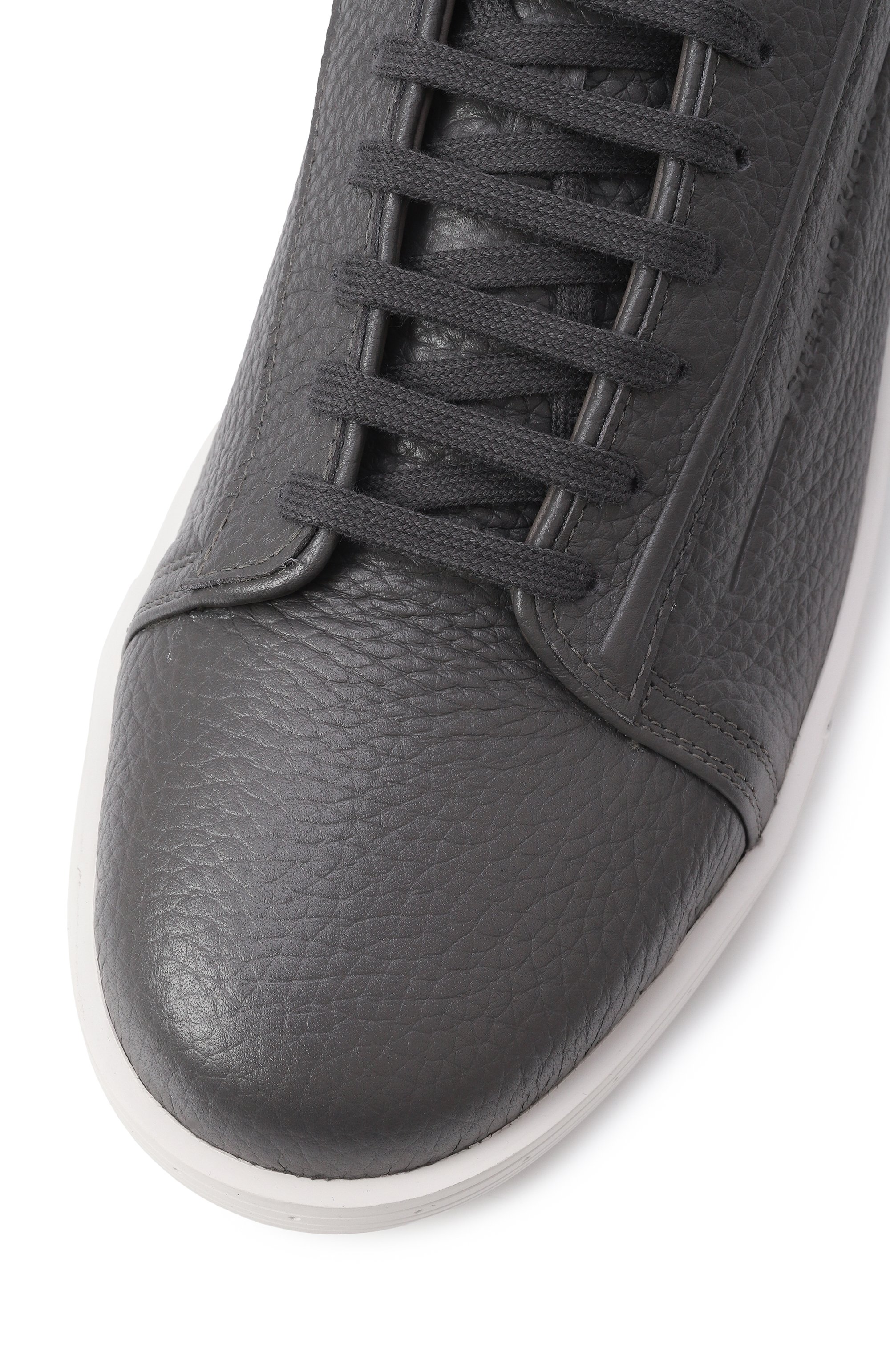 Кожаные кеды STEFANO RICCI серого цвета по цене 130000 руб., арт. UV33_G6586/VD, фото 7 Кожаные кеды STEFANO RICCI, арт. UV33_G6586/VD, фото 7