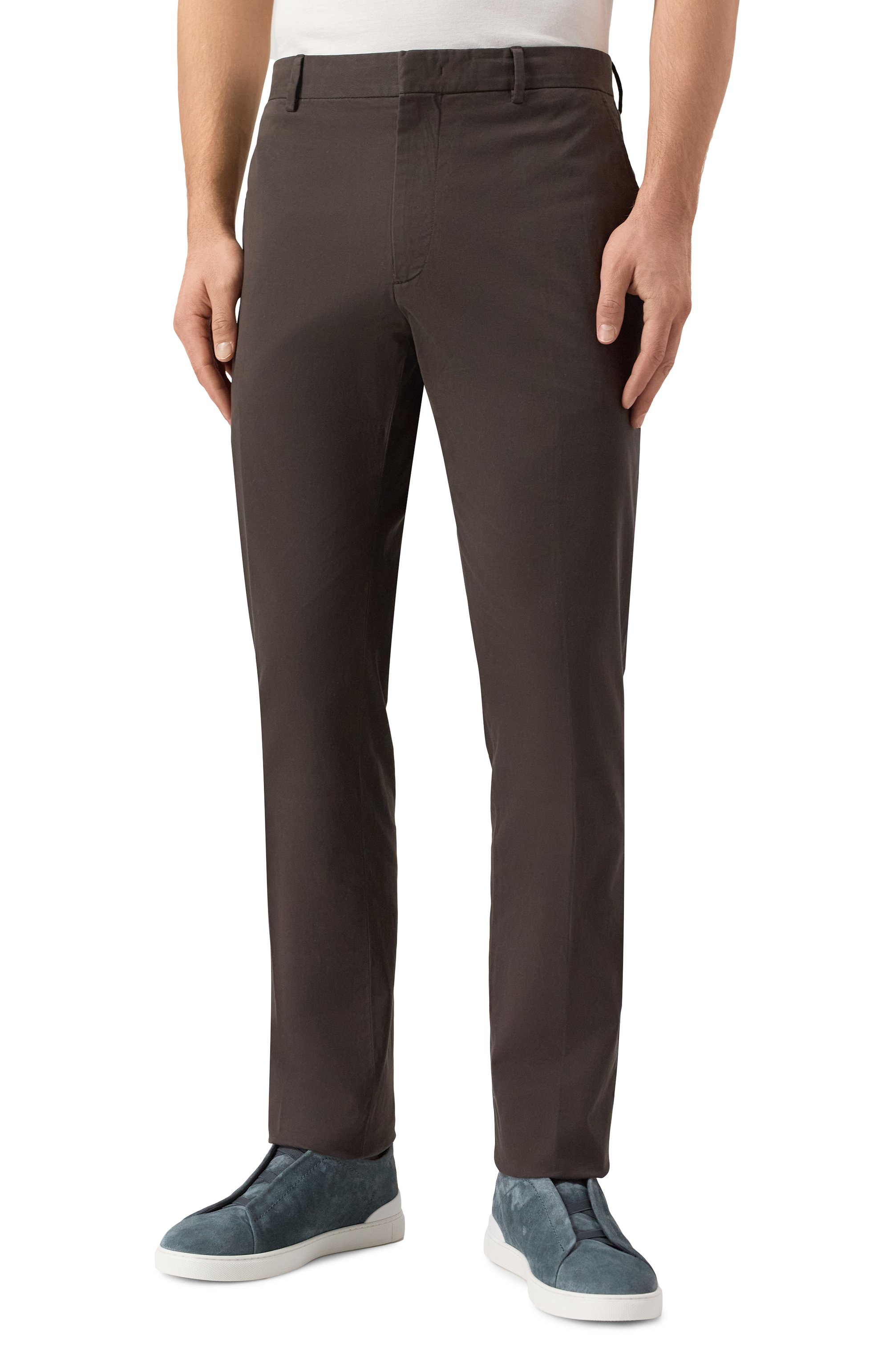 Хлопковые брюки ZEGNA, арт. TR00/UEI17A8/BR0WN, фото 3