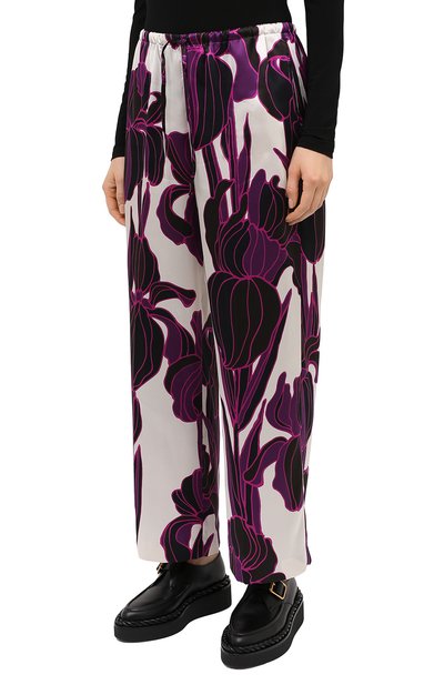 Шелковые брюки DRIES VAN NOTEN, арт. 202-10984-1135, фото 3