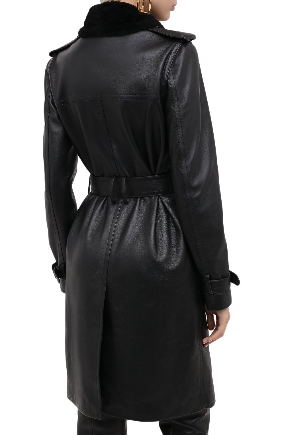 Кожаное пальто SAINT LAURENT, арт. 625203/YCCI2, фото 5