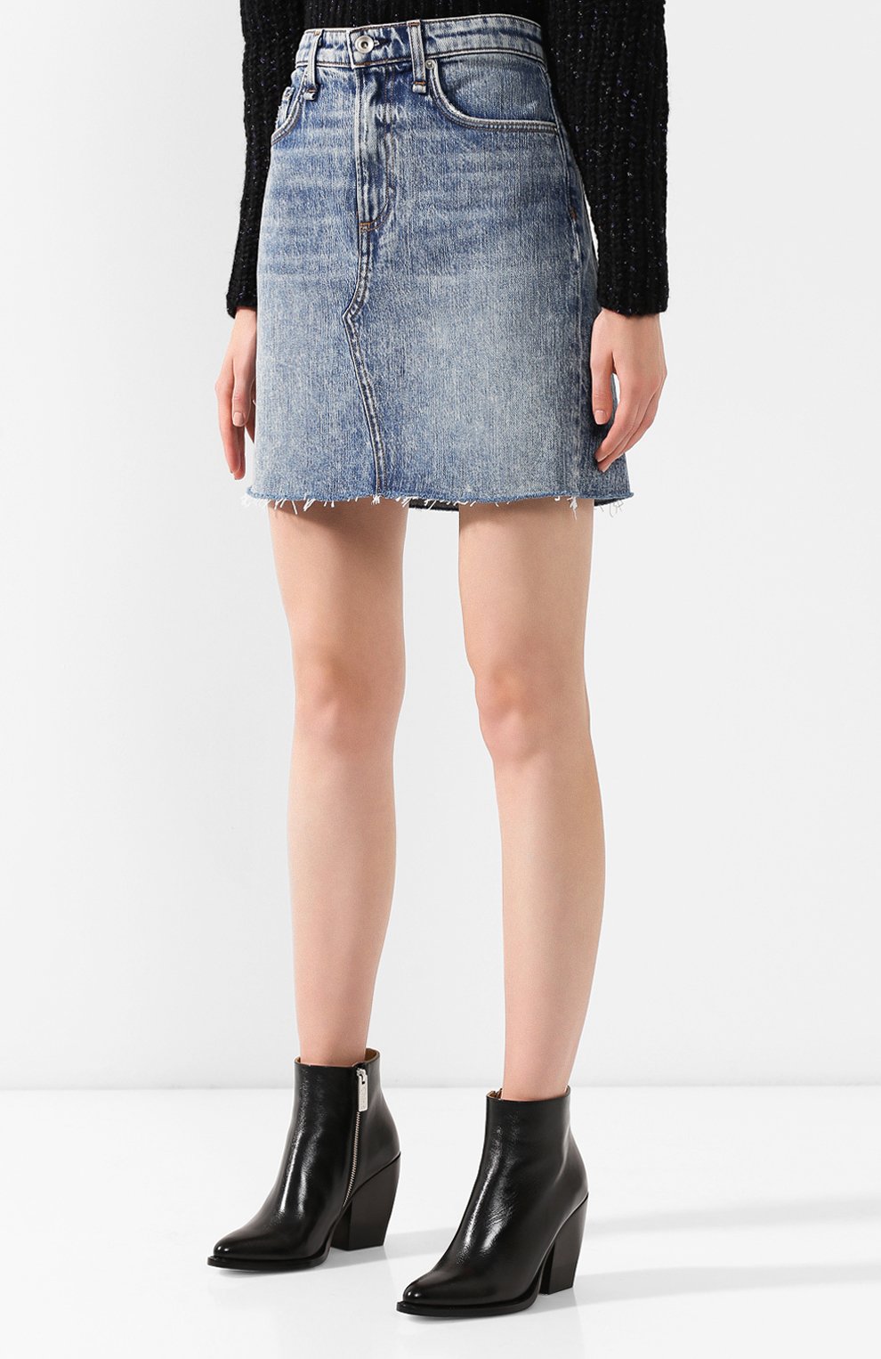 Джинсовая юбка RAG AND BONE, арт. W1B16I449AVE, фото 3