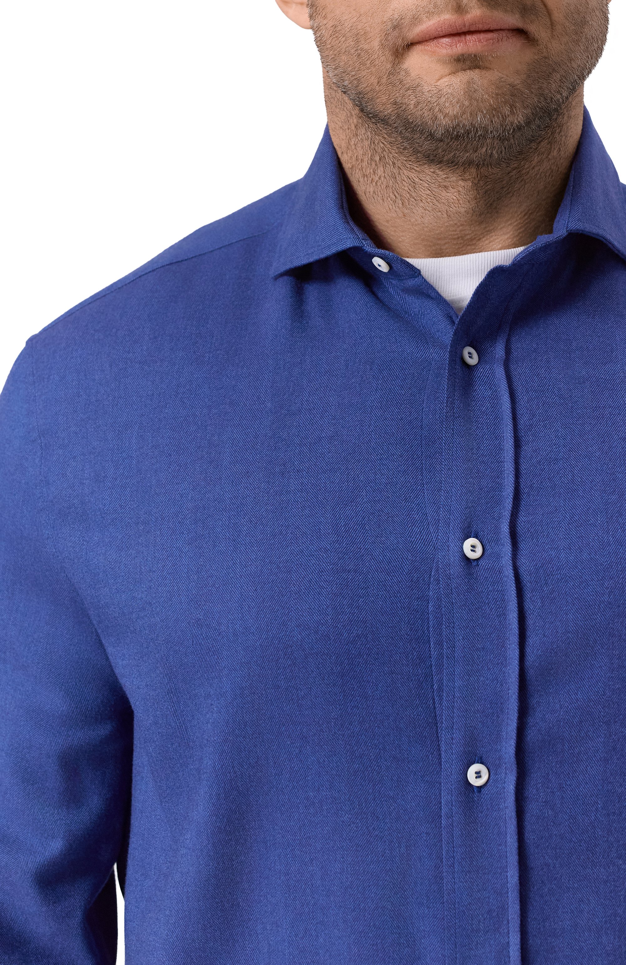 Рубашка из хлопка и лиоцелла BRUNELLO CUCINELLI, арт. MY6370627, фото 5