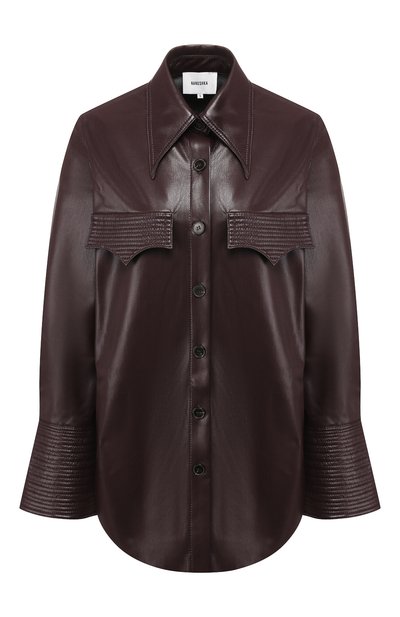 Женская рубашка NANUSHKA, арт. ELPI_AUBERGINE_VEGAN LEATHER