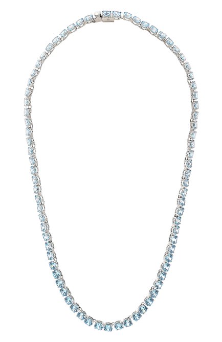 Женское колье matrix SWAROVSKI голубого цвета, арт. 5661187 | Фото 1 (Материал сплава: Проставлено; Материал: Металл, Кристаллы; Нос: Не проставлено)