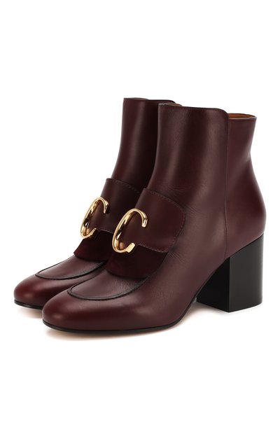 Кожаные ботильоны chloé c CHLOÉ, арт. CHC19A21891, фото 1