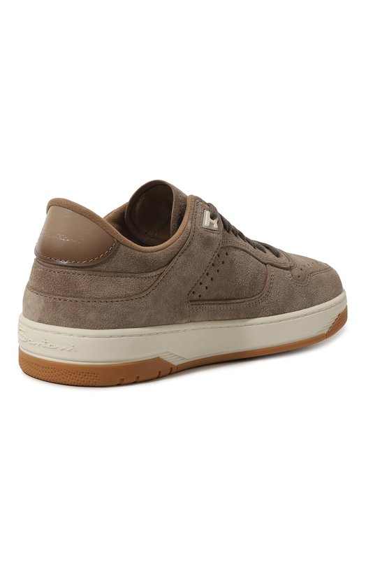 Замшевые кеды Sneak-Air Santoni MBSG22003BAMKSHZ Бежевый  MBSG22003BAMKSHZ Фото 5