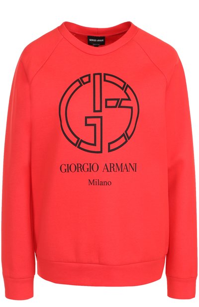 Хлопковый свитшот с логотипом бренда GIORGIO ARMANI, арт. 6YAM90/AJSXZ, фото 1
