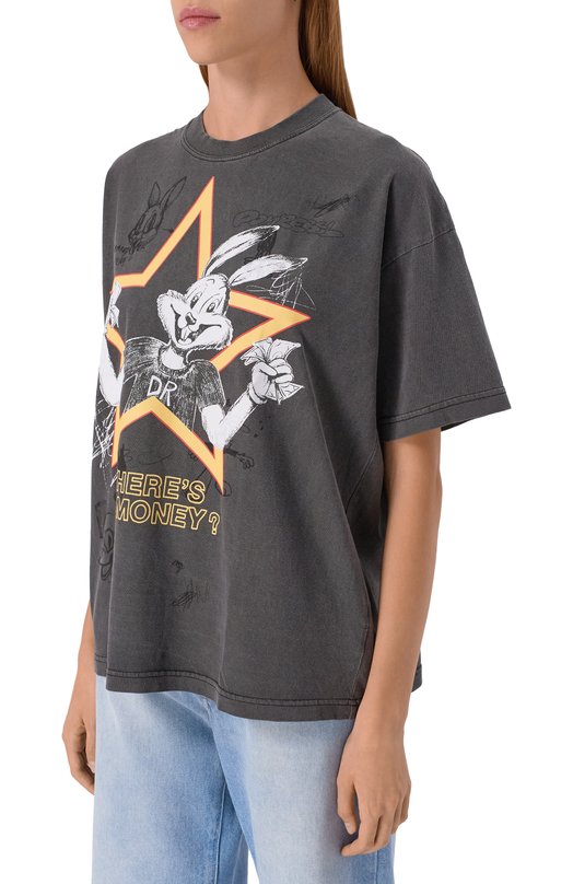 Хлопковая футболка DOMREBEL CASHBUN T-SHIRT Серый  CASHBUN T-SHIRT Фото 3