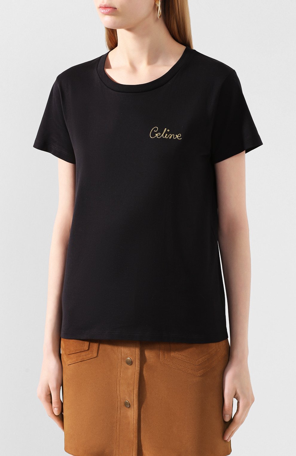 Хлопковая футболка CELINE, арт. 2X351501F, фото 3