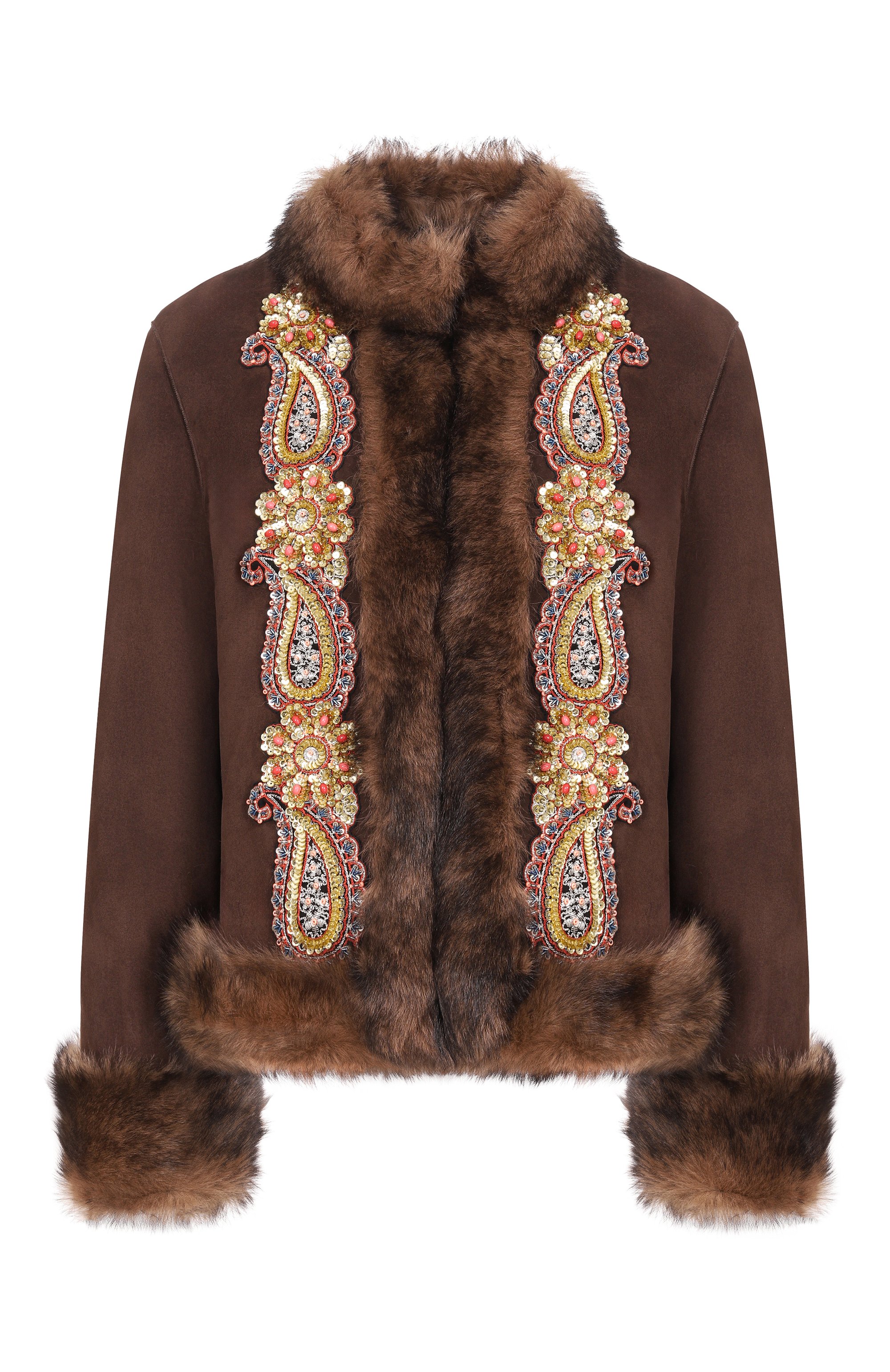 Дубленка с отделкой пайетками VALENTINO, арт. 8B3NA06D/9VF, фото 1