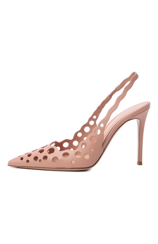 Кожаные туфли Nikki 95 Gianvito Rossi G95648.95RIC.NXFPEAH Бежевый  G95648.95RIC.NXFPEAH Фото 4