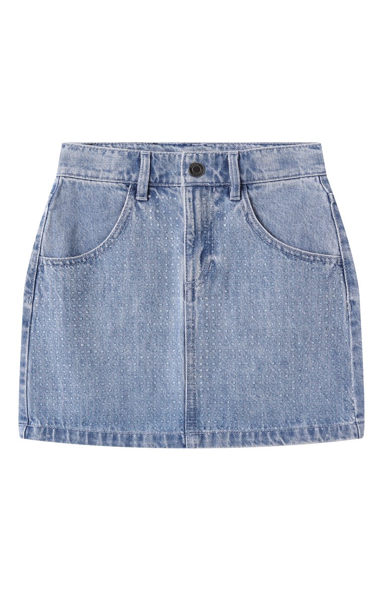Детская джинсовая юбка MARC JACOBS (THE) голубого цвета, арт. W60539 | Фото 1 (Нос: Не проставлено; Материал сплава: Проставлено; Кросс-КТ: Деним; Материал внешний: Хлопок, Деним; Ростовка одежда: 4 года | 104 см, 5 лет | 110 см, 7 лет | 122 см, 9 лет | 134 см, 13 - 15 лет | 158 см, 12 лет | 152 см, 3 года | 98 см)