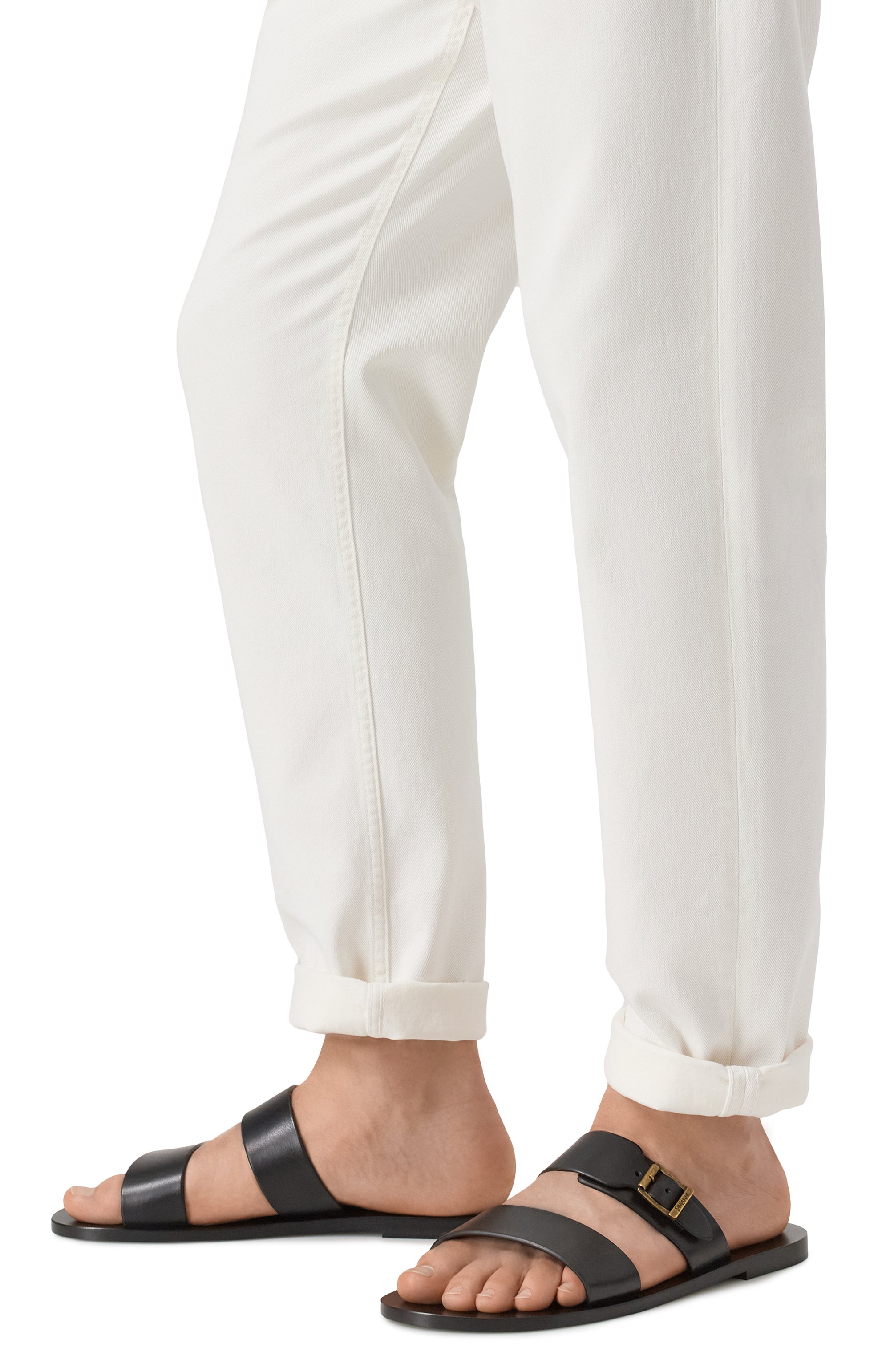 Кожаные шлепанцы ios SAINT LAURENT, арт. 820533/DWE00, фото 3