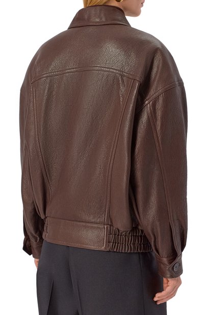 Кожаный бомбер SAINT LAURENT, арт. 842948/YCNF2, фото 4