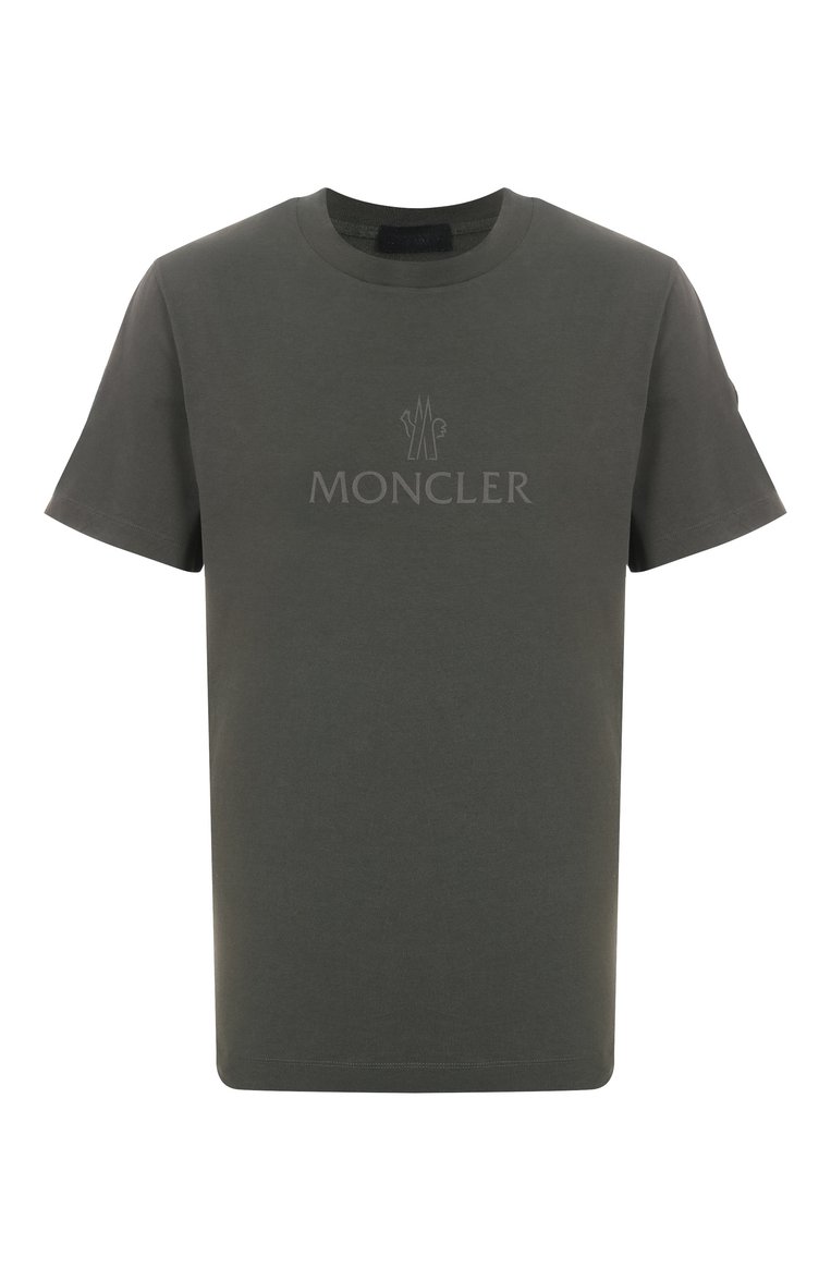 Мужская хлопковая футболка MONCLER GRENOBLE темно-серого цвета, арт. 8C00009/829H8 | Фото 1 (Длина (для топов): Стандартные; Стили: Спорт-шик; Материал внешний: Хлопок; Принт: С принтом; Рукава: Короткие; Мужское Кросс-КТ: Футболка-одежда; Кросс-КТ: Джерси)