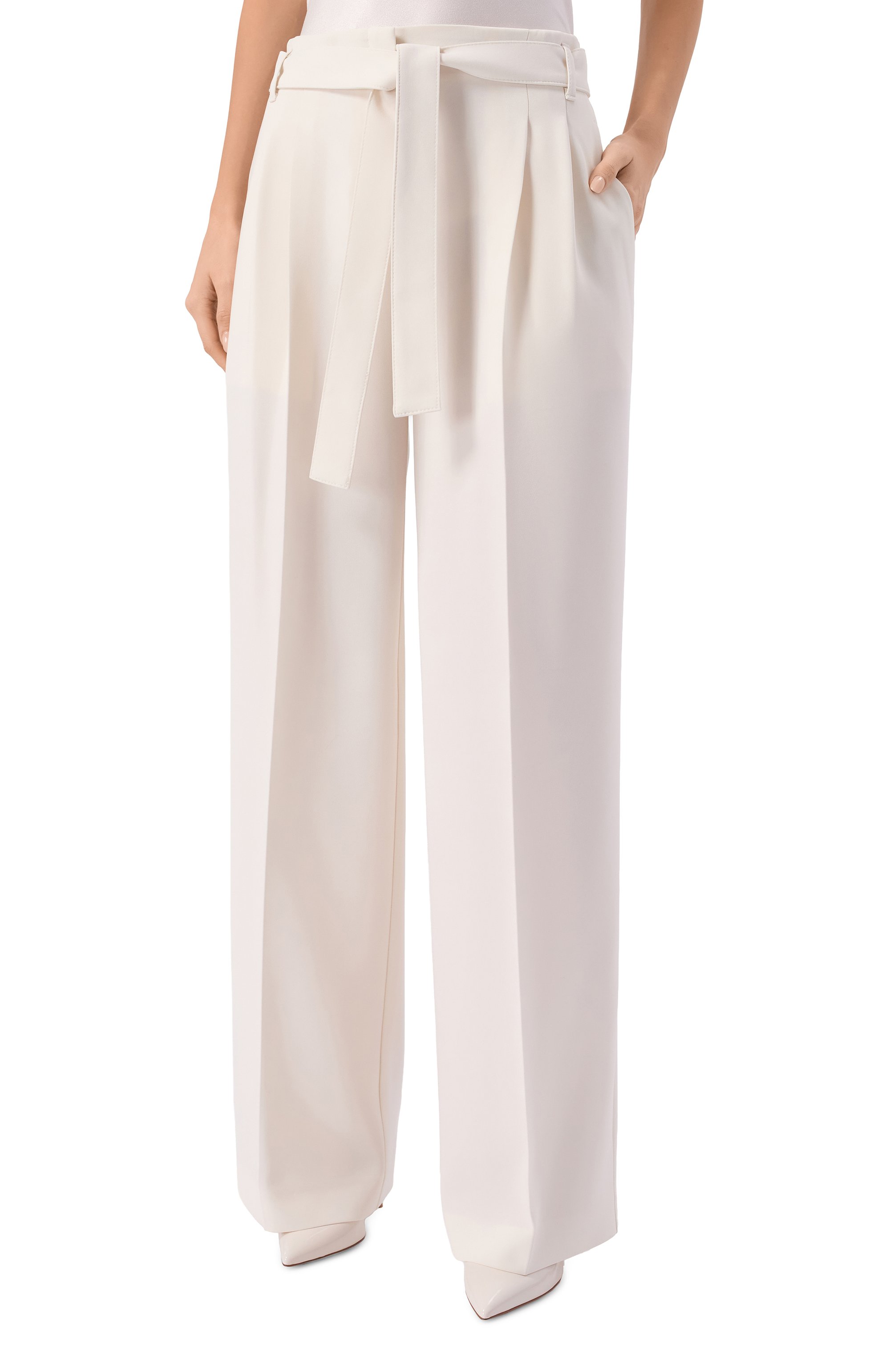 Брюки BOSS белого цвета по цене 34350 руб., арт. 50479405, фото 3 Брюки BOSS, арт. 50479405, фото 3