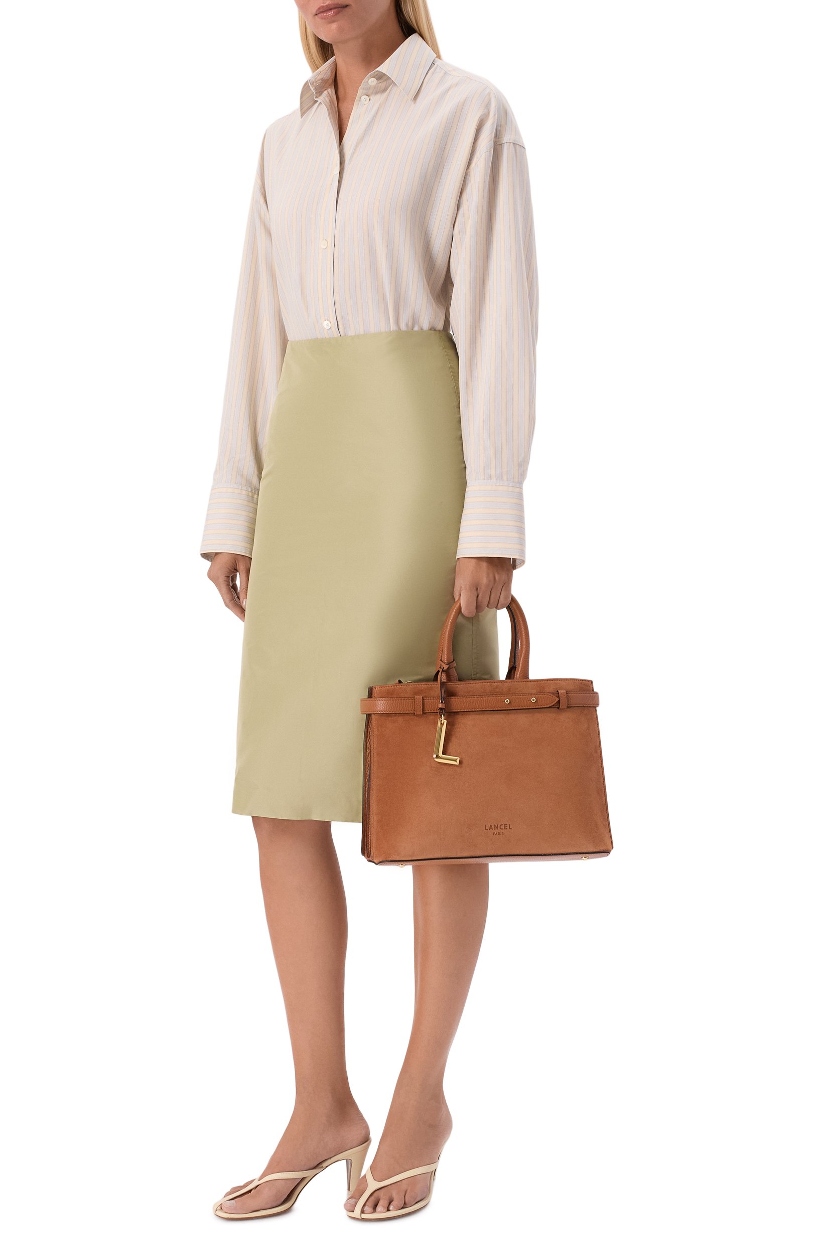 Сумка faubourg medium LANCEL светло-коричневого цвета по цене 84900 руб., арт. A14257, фото 3 Сумка faubourg medium LANCEL, арт. A14257, фото 3
