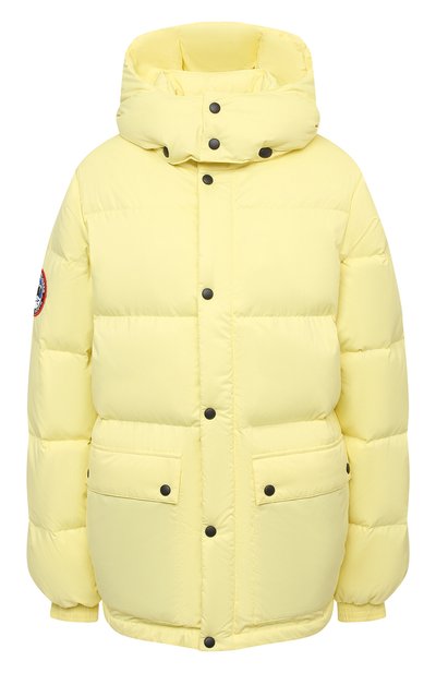 Пуховик fanat ARCTIC EXPLORER желтого цвета по цене 49900 руб., арт. FANAT_LEMON_W, фото 1 Пуховик fanat ARCTIC EXPLORER, арт. FANAT_LEMON_W, фото 1