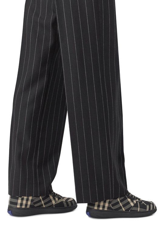 Текстильные кеды Terrace Burberry 8095370 Чёрный  8095370 Фото 3