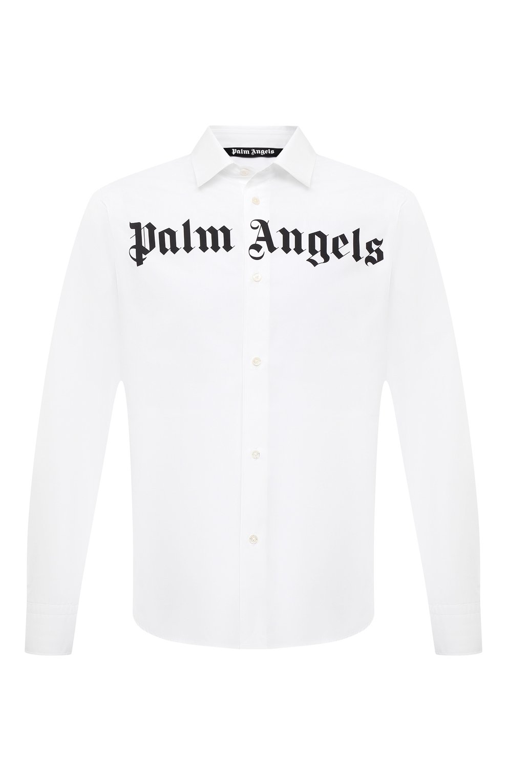 Хлопковая рубашка PALM ANGELS белого цвета по цене 46100 руб., арт. PMGA099F21FAB0010110, фото 1 Хлопковая рубашка PALM ANGELS, арт. PMGA099F21FAB0010110, фото 1
