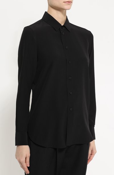 Шелковая блуза прямого кроя SAINT LAURENT, арт. 395733/YYD02, фото 3