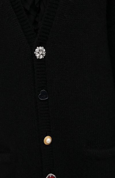 Шерстяной кардиган VETEMENTS черного цвета по цене 99850 руб., арт. WE51KN500B 1399/BLACK, фото 5 Шерстяной кардиган VETEMENTS, арт. WE51KN500B 1399/BLACK, фото 5