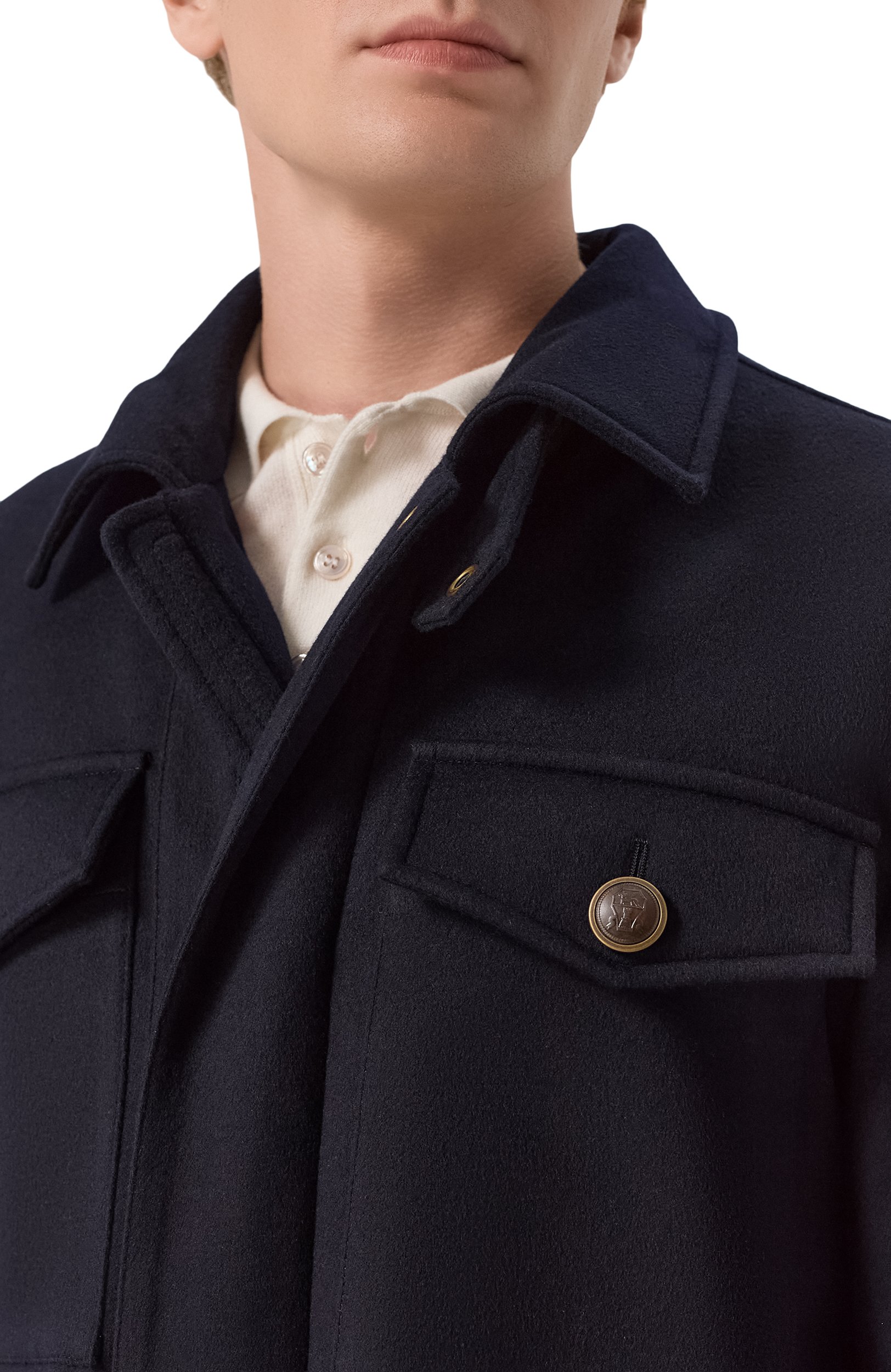 Кашемировая куртка BRUNELLO CUCINELLI темно-синего цвета по цене 1160000 руб., арт. MM4006006, фото 5 Кашемировая куртка BRUNELLO CUCINELLI, арт. MM4006006, фото 5