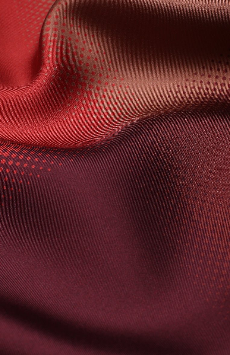 Мужской шелковый платок LANVIN бордового цвета, арт. 2719/HANDKERCHIEF | Фото 2 (Материал: Текстиль, Шелк; Материал сплава: Проставлено; Нос: Не проставлено)