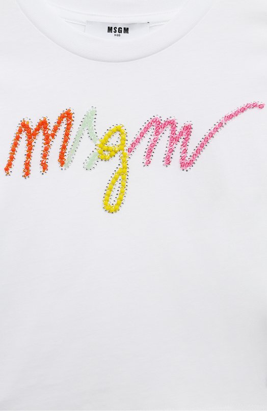 Хлопковая футболка MSGM kids 3