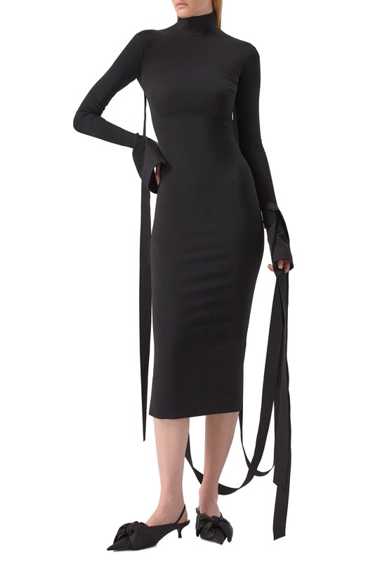 Платье из вискозы Balenciaga 831198/TNV08 Чёрный  831198/TNV08 Фото 2