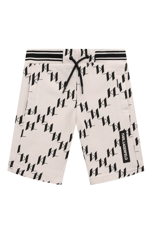 

Хлопковые шорты Karl Lagerfeld Kids, Кремовый