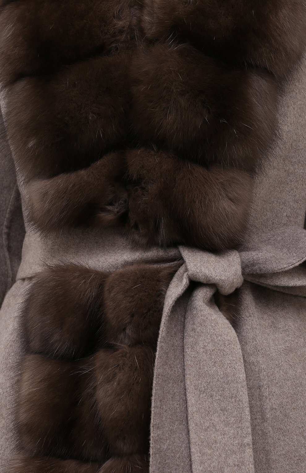 Шерстяное пальто с меховой отделкой MANZONI24, арт. 20M498-DB1Z/38-46, фото 5